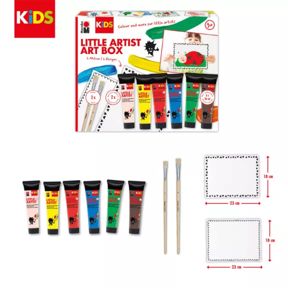 Marabu KiDS Little Artist kreatív festőszett gyerekeknek - eszközökkel, anyagokkal, FSC100%