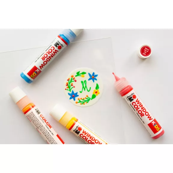 Marabu KiDS Window Color üvegmatrica festék válogatás - "Kedvenc Színek", 10 x 25 ml