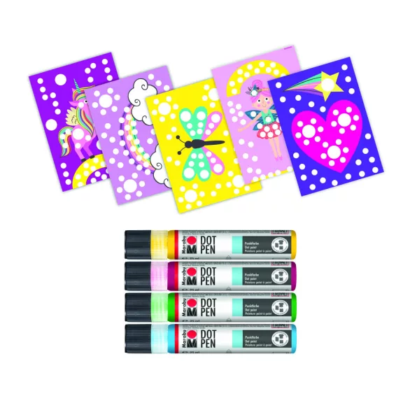 Marabu Kids Dot Pen pontozó festék szett - "Unicorn"