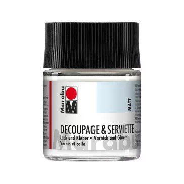 Marabu Decoupage & Serviette matt lakk és ragasztó - 50 ml