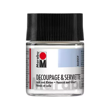   Marabu Decoupage & Serviette fényes lakk és ragasztó - 50 ml
