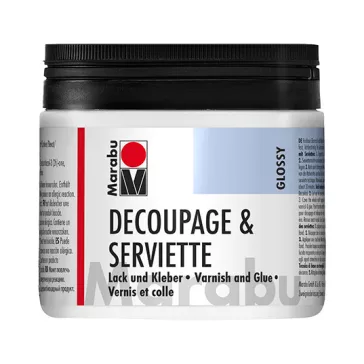   Marabu Decoupage & Serviette fényes lakk és ragasztó - 500 ml