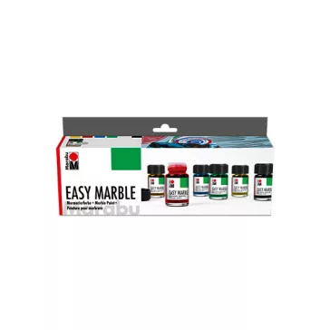Marabu Easy Marble márványozó kezdőkészlet - 6 x 15 ml