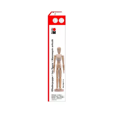 Marabu fából készült művészbábu - 31 cm