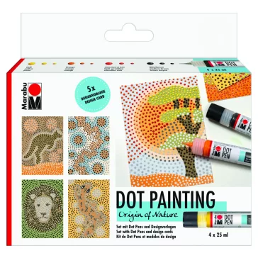   Marabu Dot Pen pontozó festék szett - "Origin of Nature", 9 részes