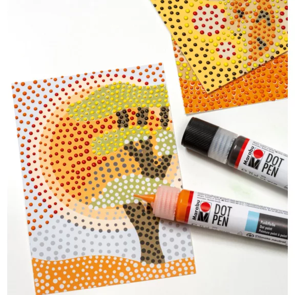 Marabu Dot Pen pontozó festék szett - "Origin of Nature", 9 részes