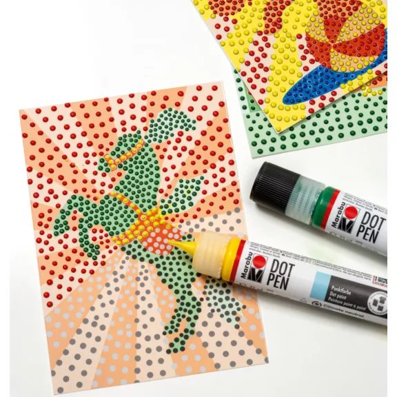 Marabu Dot Pen pontozó festék szett - "Fairytale Circus", 9 részes