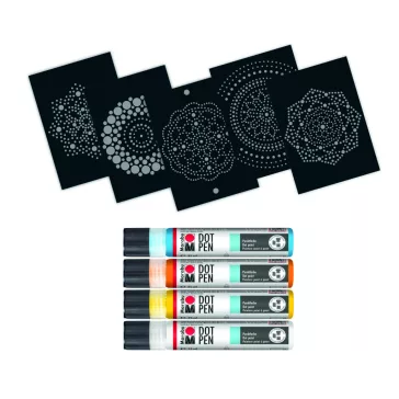   Marabu Dot Pen pontozó festék szett - "Mandala",  9 részes