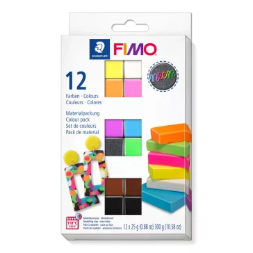   FIMO Effect süthető gyurma készlet - 12 x 25 g, Neon Színek