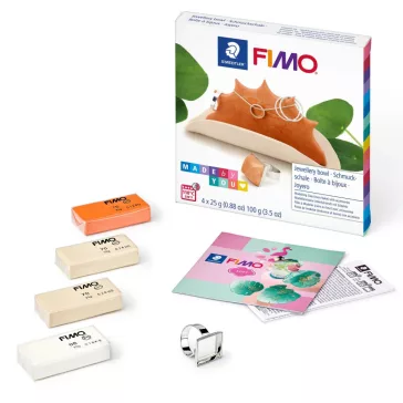  FIMO Soft süthető gyurma készlet - 4 x 25 g, ékszertartó-készítő szett