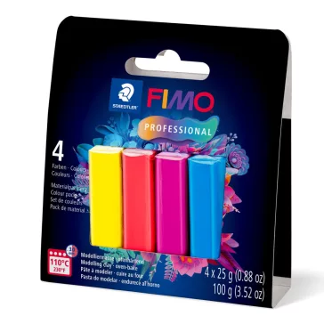   FIMO Professional süthető gyurmakészlet - 4 x 25 g, True Colours