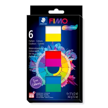   FIMO Professional süthető gyurmakészlet - 6 x 57 g, True Colours