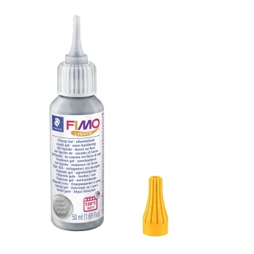   FIMO Liquid Gel - hőre kötő folyékony gél  - 50 ml, ezüst