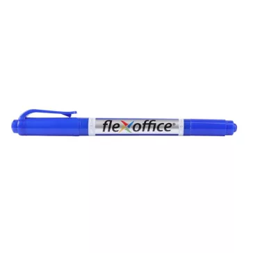 FLEXOFFICE alkoholos marker, 0,4/1,0 mm, kétvégű - kék