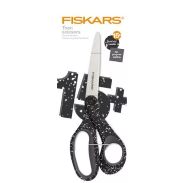 FISKARS olló, ifjúsági, 20 cm, foltos fekete