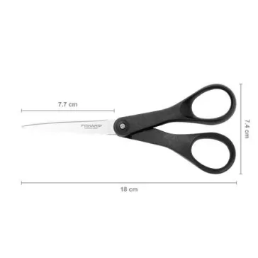 FISKARS Essential olló, papírvágó, 18 cm, fekete