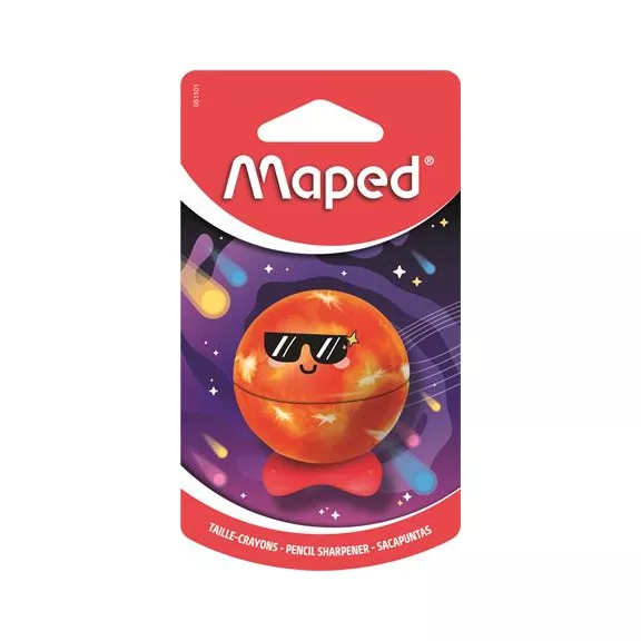 MAPED Planet hegyező, egylyukú, tartályos - bolygók, vegyes minták
