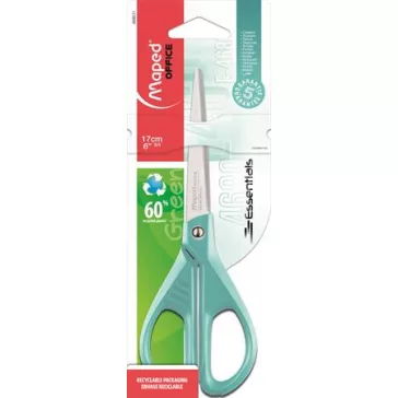 MAPED Essentials Green olló, irodai, 17 cm - türkiz