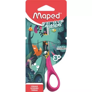   MAPED Jungle Fever Vivo olló, óvodai, 12 cm - vegyes színek