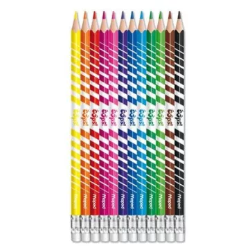   MAPED Color Peps Oops színes ceruza készlet, háromszögletű, radírozható - 12 db