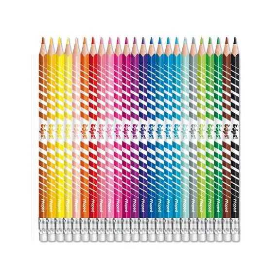 MAPED Color Peps Oops színes ceruza készlet, háromszögletű, radírozható - 24 db