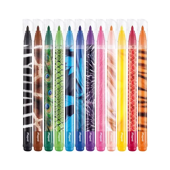MAPED Color Peps Animals filctoll készlet, 2,8 mm, kimosható - 12 db-os