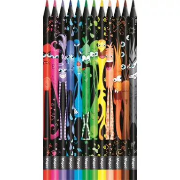   MAPED Color Peps Monster színes ceruza készlet, háromszögletű - 12 db-os