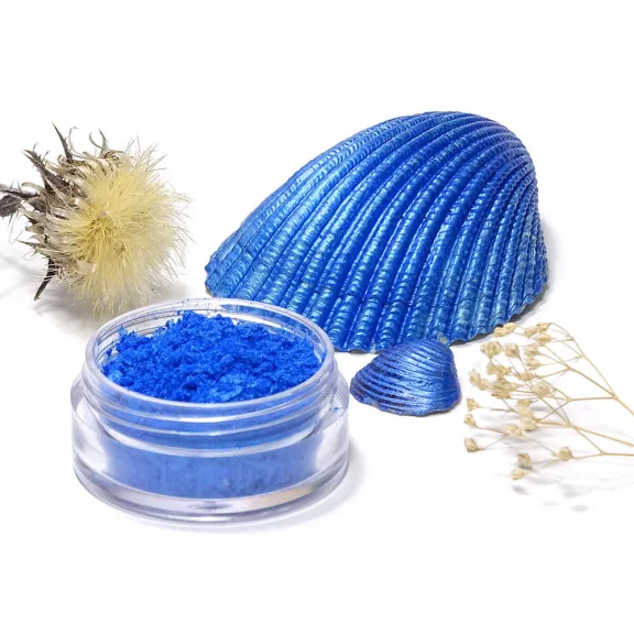 Gyöngyház hatású mica pigment por - királykék, 3g