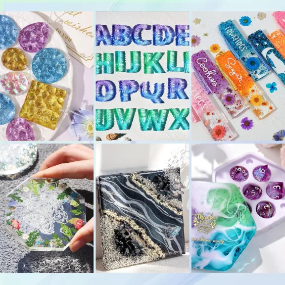 Let's Resin epoxi öntőgyanta készlet - 2,4 l, munkaeszközökkel, pigmentekkel