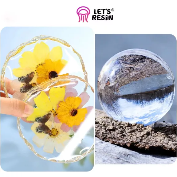 Let's Resin epoxi öntőgyanta készlet - 2,4 l, munkaeszközökkel, pigmentekkel