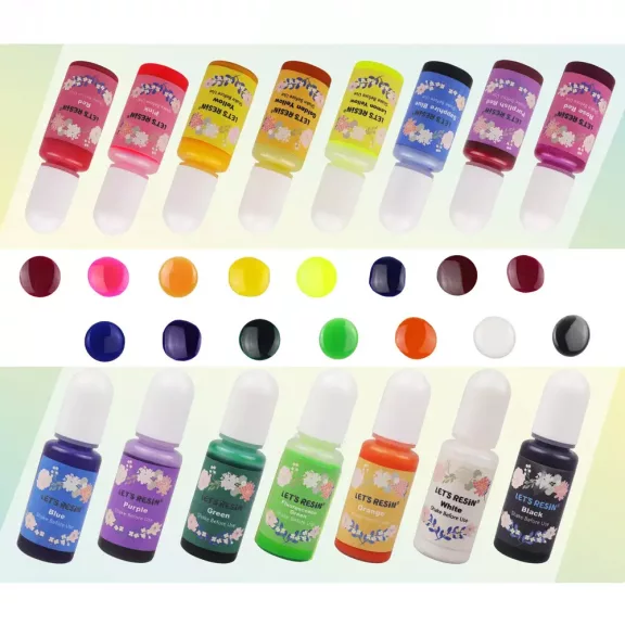 Let's Resin folyékony pigment szett - 15 x 10 ml