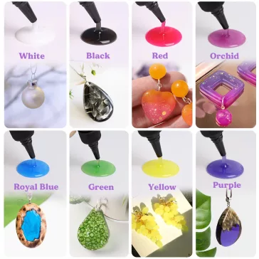   Let's Resin színes UV-gyanta készlet - 12 szín, 12 x 20 g