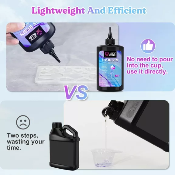 Let's Resin UV-gyanta - kemény típus, 200 g