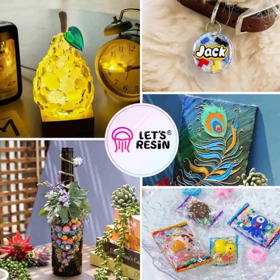Let's Resin UV-gyanta - kemény típus, 200 g, UV lámpával és kiegészítőkkel