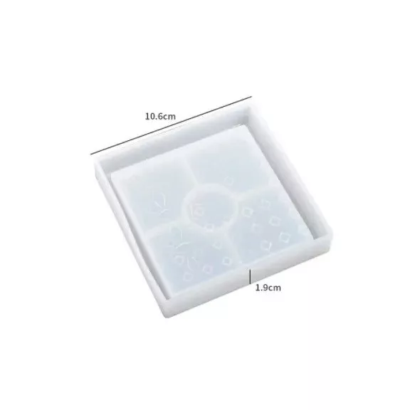 Szilikon öntőforma - hologramos alátét, négyzet 2.