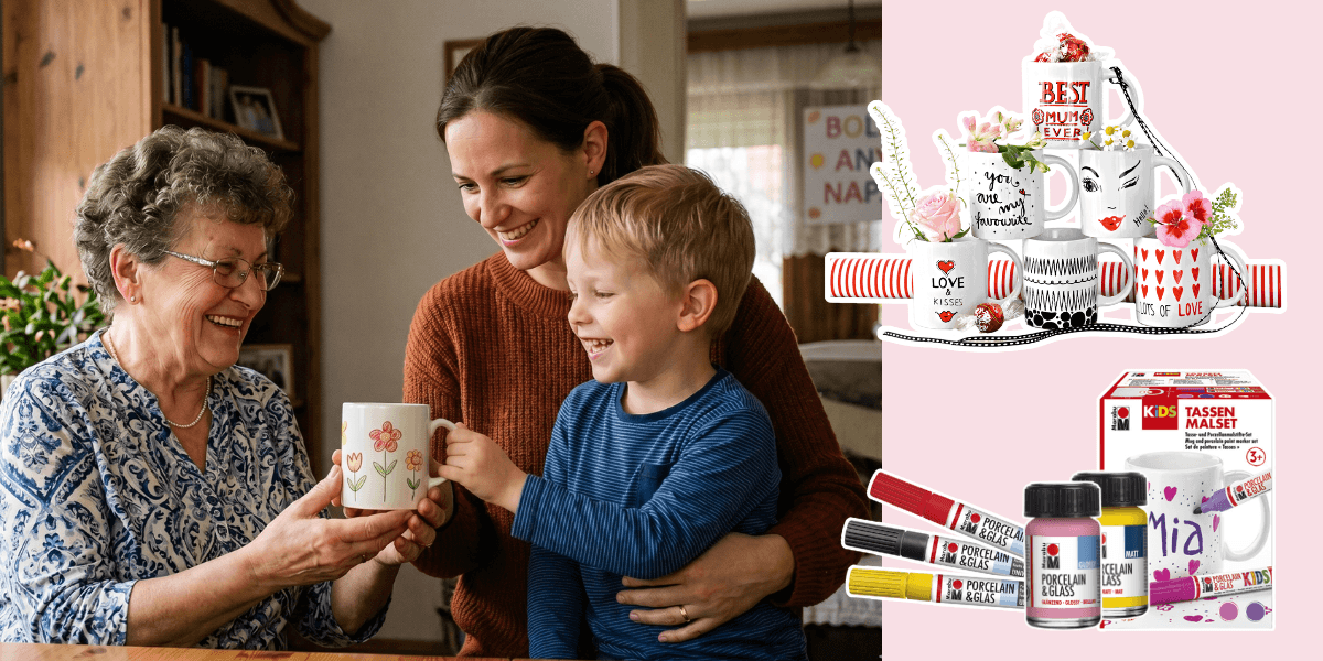Üveg és porcelánfesték egyedi bögre készítéshez
