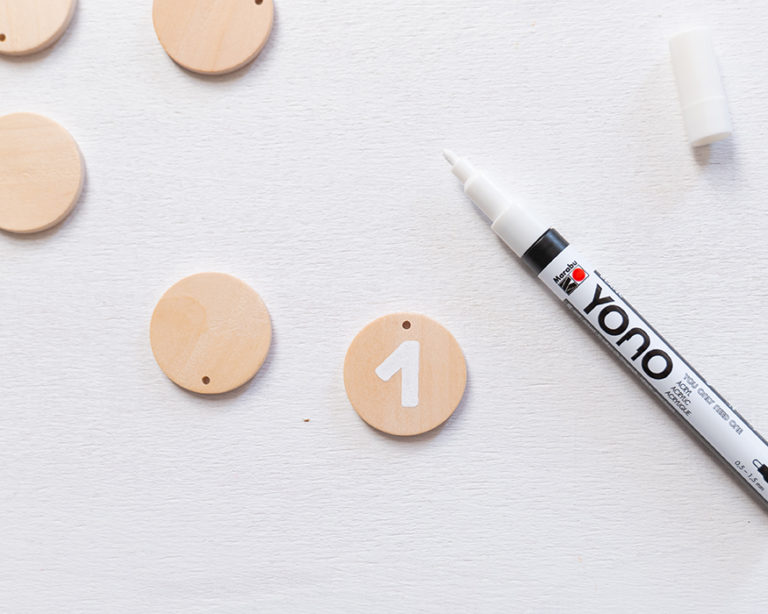 A számok felírása a címkékre
