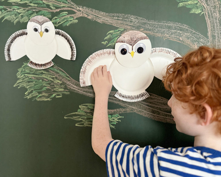 Bagoly papírtányérból, Marabu KiDS Little Artist festékkel