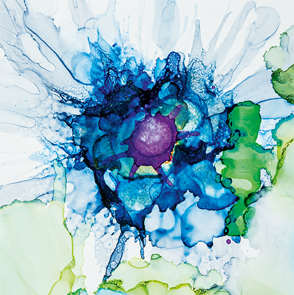 Colour Splash technika Marabu Alcohol Ink tintával