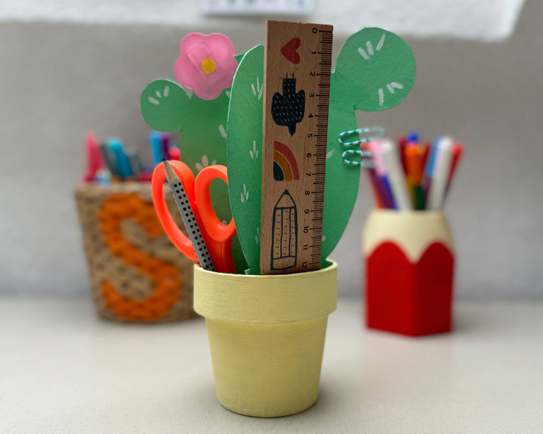 Kaktuszos ceruzatartó Marabu KiDS Little Artist festékkel
