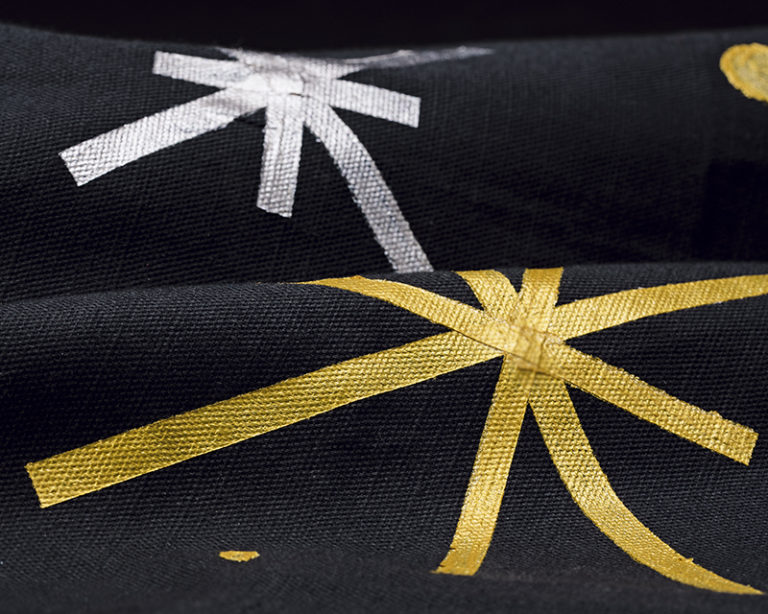 Csillag motívum közelről a textilen