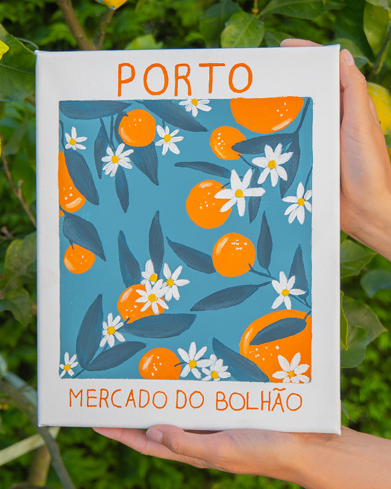 A kész narancsfás kép