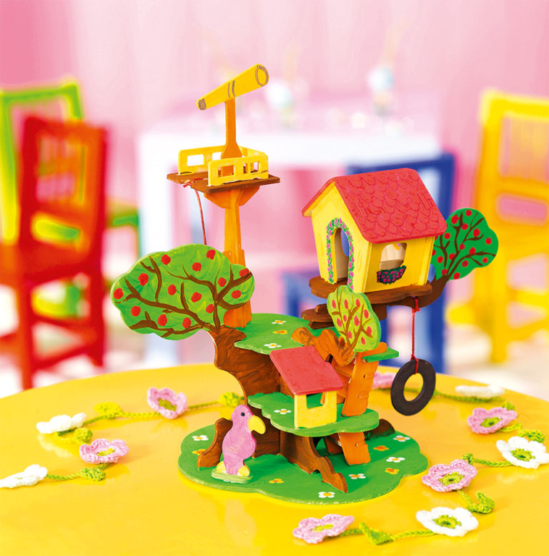 3D puzzle ház gyerekfestékkel