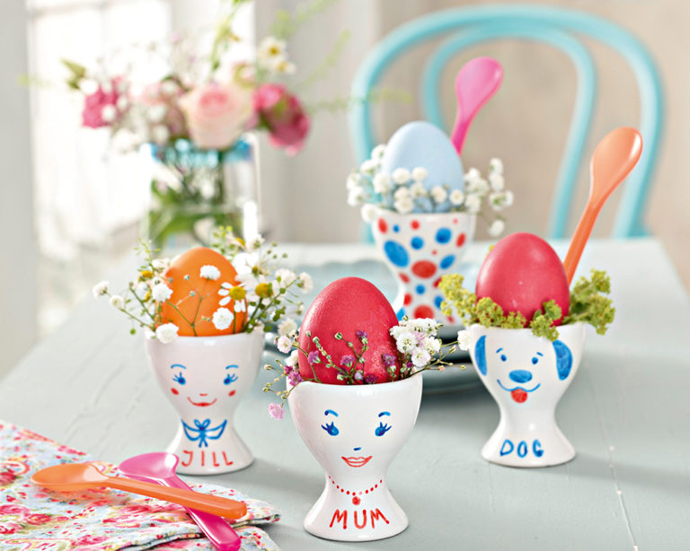 Saját tojástartó Marabu KiDS porcelán filctollal