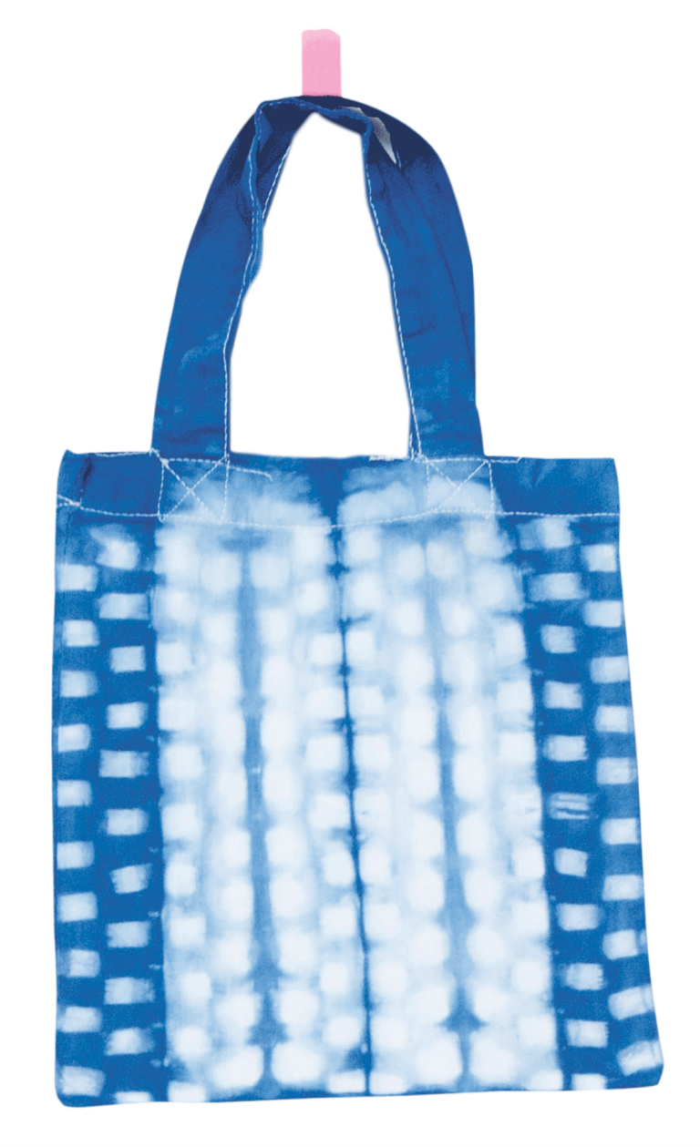 Shibori vászonszatyor Marabu Easy Color textilfestékkel